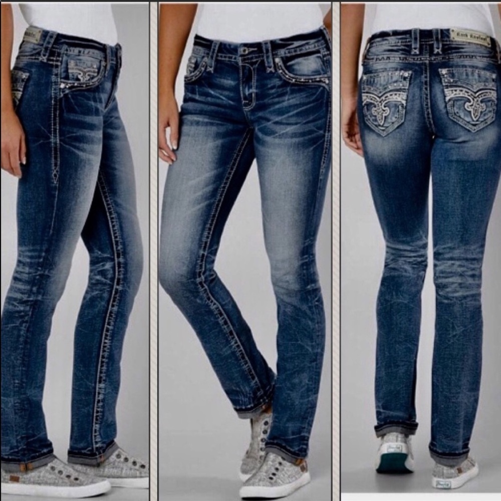 Rock Revival Womens Easy Bling Jeans